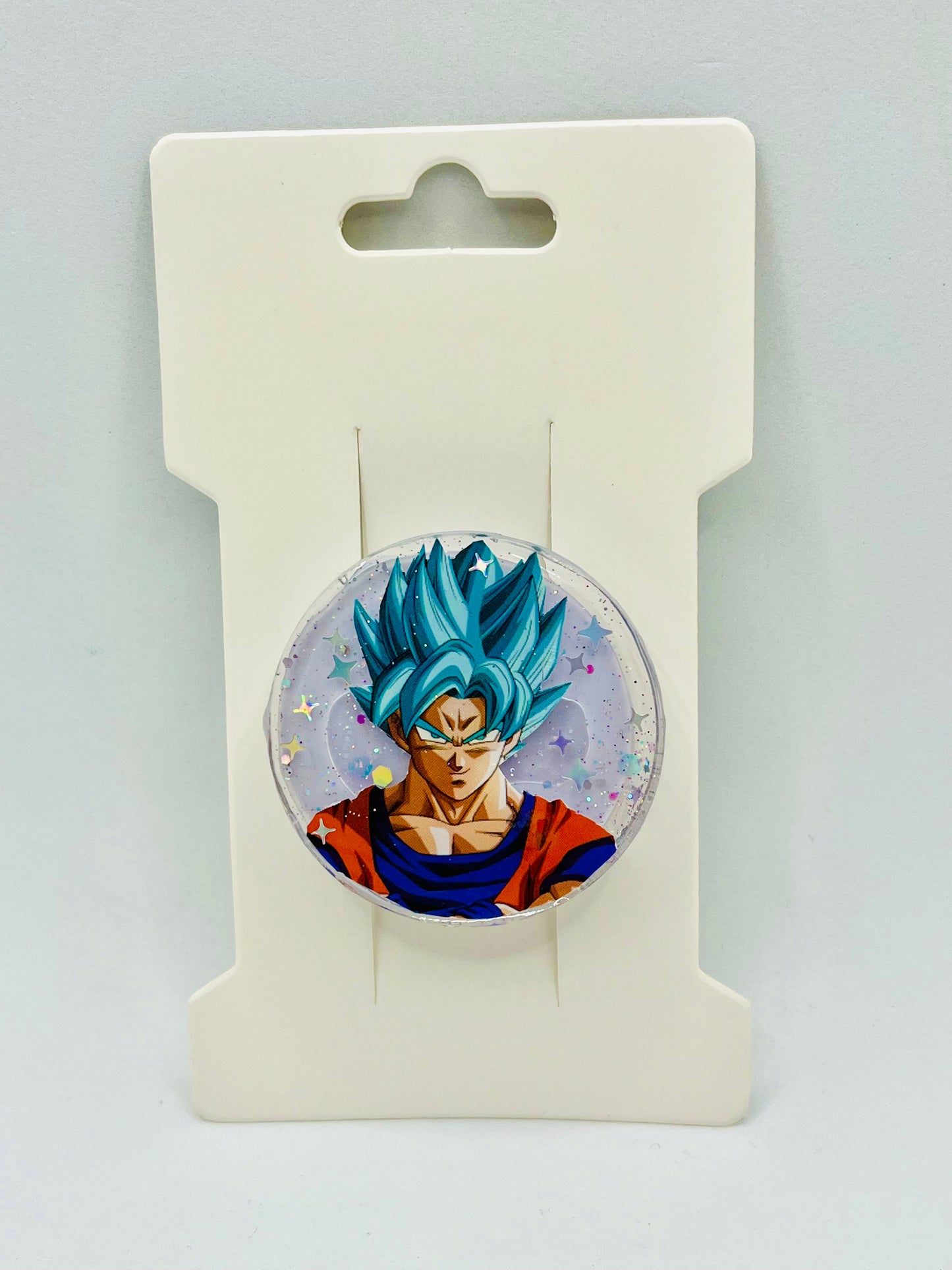 DBZ Glittery Super Saiyan Blue Goku Anime Phone Grip
