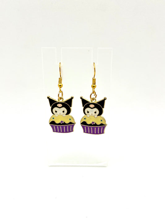 Kuromi Cupcake Earrings